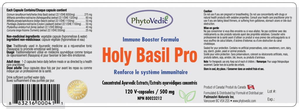 Holy Basil Pro Label